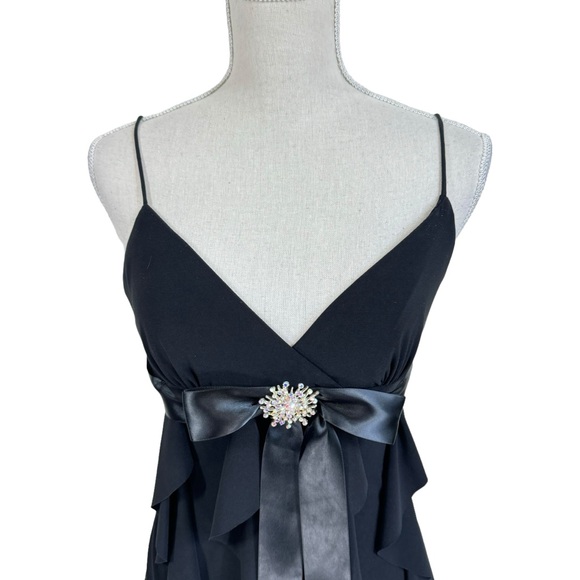 Vintage Cache Ruffle Babydoll Cocktail Dress Size 4 Y2K Prom Party Evening - Picture 3 of 15